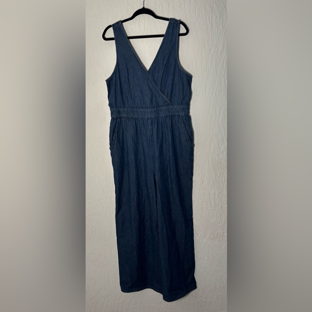 American Eagle Outfitters Dark Blue Denim Jumpsuit